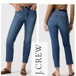 J. Crew Essential Straight Stretch High Rise Blue Jeans